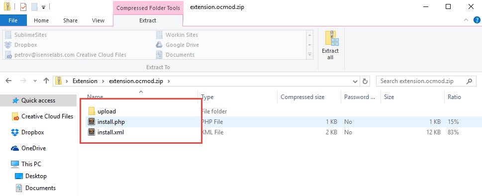compressed file content